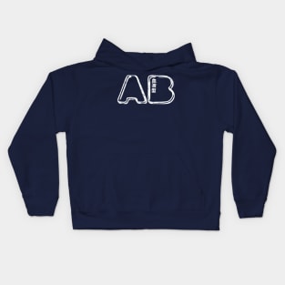 Blood Type AB Personality - White - Japanese Design Kids Hoodie